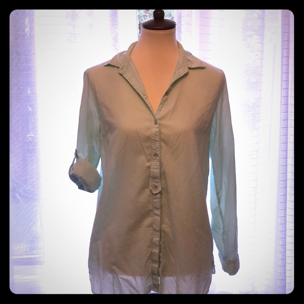 Calypso button up boyfriend shirt